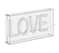 LOVE Lampe de table néon LED 23 x 4 x 12,5 cm Rose