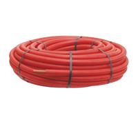 Tube PER gainé rouge 20mm x 50m Fixoconnect