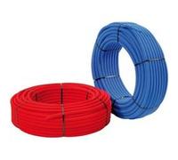 SOMATHERM FOR YOU, Couronne de tube PER pré-gainé Ø16 mm, 100m, rouge, installation rapide et facile, compatible avec tous raccords PER, conforme NF, idéal pour réseaux d'eau et chauffage