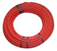 Tube PER pré-gaîné rouge 50 m 13/16 - 113-16-50a