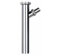 Tube plongeur de réglage | Argent | 1 1/4 x 200 mm Ø 32 mm | Rallonge de siphon pour lavabo | Raccord de vidange | Tuyau de raccordement pour machine à laver | Raccord d'appareil | Laiton (200 mm