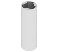 Tube pour poignée de porte battante - 40 x 3000 mm - alu blanc - 7303 LA CROISÉE DS