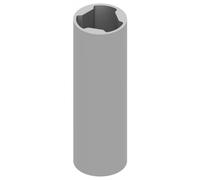 Tube pour poignée de porte battante - 40 x 3000 mm - alu gris - 7303 LA CROISÉE DS