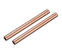 Tube rond en cuivre VOCOSTE 15mm OD 1mm Paroi Épaisseur 150mm Longueur Rond Tuyau Tube pour Industrie, Bricolage Projets 2 Pcs