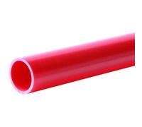 Tube rond rigide en acrylique, Tuyau acrylique 2 pièces 0.5M multicolore 20-110mm Tube UPVC Transparent for jardin d'aquarium(Red,32MM*0.5M)