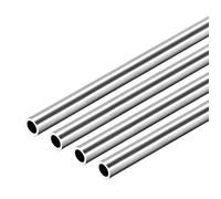 Tube SOURCING MAP 4Pcs 6mm OD 0,8mm Paroi Épaisseur 250mm Longueur 304 Inoxydable Acier Tube Rond Sans Soudure Droit Tuyau Tube