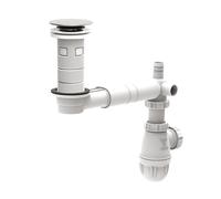Valentin Ensemble complet universel TBXP extra-plat pour vasque blanc/chromé 65 mm