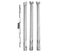 Tubes de brûleur en acier inoxydable de 46 cm de rechange pour Weber pour | Ensemble de 3 pièces, 2 brûleurs principaux de 46 cm, 1 tube croisé, adapté pour Spirit 300, montage facile
