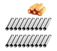 Tubes de Cannoli en acier inoxydable, moules en corne de crème antiadhésifs, formes de Cannoli, cône de Tube conique, rouleau de pâtisserie for Dessert, moule de cuisson(12pcs)