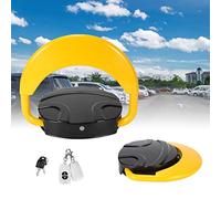 Tubiaz 2*Barrière de parking avec 4 télécommandes Barrière de parking rabattable Livrée avec 4 clés Poteau de parking Pivotant à 180° Télécommandé jusqu'à 20m de portée Barrière de parking IP67 Privée