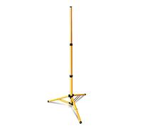 Tubiaz Trépied de chantier télescopique, spot LED, acier, lampe de travail, jaune, support pour 1 projecteur, hauteur réglable jusqu'à 1,60 m
