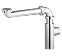 Tubulure gain de place sous lavabo + siphon design chromé 33x42 (1'1/4) - Ø32 NOYON & THIEBAULT