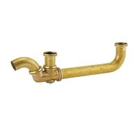 Tubulure pour évier 2 cuves, entraxe réglable, diamètre 38 mm à souder, laiton