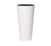 TUBUS SLIM 8L. pot brillant, dimensions (mm) 200x200x381, couleur Blanc