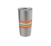 TUCKER Rétro Prénom Personnalisé Rayures Vintage Gobelet isotherme en acier inoxydable double paroi
