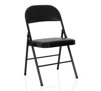 TUDELA H simili-cuir/synthétique - Chaise pliante Noir