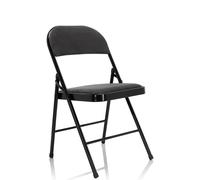 TUDELA I | Tissu velours - Chaise pliante Gris foncé
