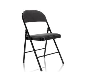 TUDELA I | Tissu velours - Chaise pliante Gris foncé