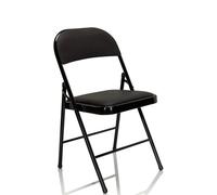 TUDELA simili-cuir/synthétique - Chaise pliante Noir