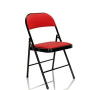 TUDELA simili-cuir/synthétique - Chaise pliante Rouge