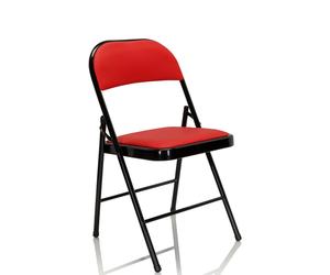TUDELA simili-cuir/synthétique - Chaise pliante Rouge
