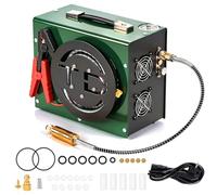 TUDIVING - Compresseur d'air 4500 Psi | 12 V CC / 220 V CA | Arrêt automatique | Sans huile ni eau | Gonflage rapide | Compresseur pour plongée, PCP et pistolets de paintball (TXES062)