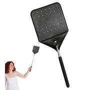 Tue-mouches - Manche long renforcé en véritable raquette électrique rétractable avec manche métallique pour insectes volants à la maison