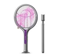 Tue-moustique électrique 2-en-1, effet instantané, batterie rechargeable, tête rotative 180°, longue portée. Intérieur, idéal chevet