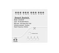 Tuesoa Module de Commutateur de LumièRe Intelligent Zigbee 4CH AC 85-250V RF433 Recevoir des Relais 10A Fonctionnent avec L'Assistant, Tuya Smart Life