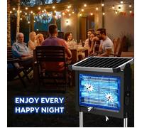 Tueur d'insectes solaire extérieur, tueur de moustiques 4500 V, rechargeable, sans fil, adapté au camping dans le jardin de la cour