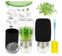 Tuhangcc Le kit de pot de germination dispose d'un design à large ouverture et est livré avec un manuel d'instructions (français non garanti), une brosse de nettoyage pour couvercle de parasol. Kit