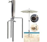 TUIBEIDAMAI Pied de Parasol de Plage en métal - Piquet de pelouse pour Parasol - Diamètre : 20-38 mm - Pied de Parasol Amovible - Support de Parasol de Plage - pour la pêche, Le Jardin, la Plage