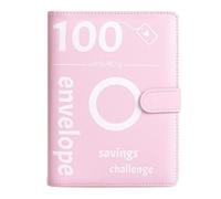 Tuidzljd 100 Day Challenge Classeur D'Économie D'Argent Enveloppe en Cuir Classeur de Défi, Facile, Engageant et Enrichissant 17,5 X 23,4 cm