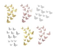 Tuidzljd 72 Pièces Papillon Décoration de Fête Stickers Muraux Décor de Maison 3D Papillon Décoration Murale pour L'Artisanat, 3 Tailles 3 Couleurs 2 Styles
