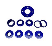 Tuidzljd Ensemble de Bagues de Guidage de Routeur en Aluminium 10 Pièces, Kit de Gabarit de Routeur avec et Écrous de Verrouillage, Convient pour Plaque de Base de 1-3/16 Pouces ou 1-1/4 Pouces Durabl