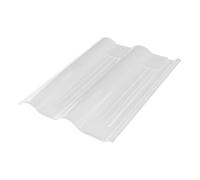Tuile Acrylique Transparente pour Toiture, 42,8x32,5 CM | Haute Transmission Lumineuse, Résistance au Jaunissement, Surface Lisse, Installation Facile, Serrage et Cour