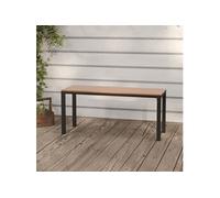 Tuinbank 110 cm staal en HKC bruin en zwart317142