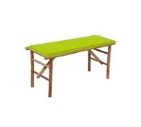Tuinbank inklapbaar met kussen 118 cm bamboe3063860
