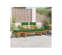 Tuinbank met kussens 2-in-1 190 cm massief acaciahout312121