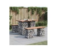 Tuinbank Schanskorfontwerp 100x70x72 cm massief grenenhout834366