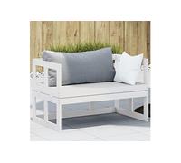 vidaXL Canapé de jardin 2 en 1 Extensible Blanc Pin massif