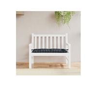 vidaxl Coussin de Banc de Jardin Carreaux Noir