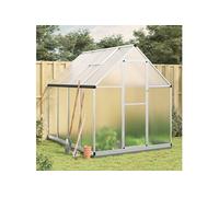 vidaXL Serre avec cadre de base 224x169x202 cm aluminium argenté