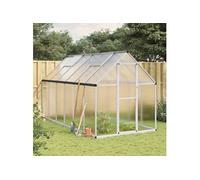 vidaXL Tuinkas met basisframe 334x169x195 cm aluminium zilverkleurig3266326 G