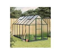 vidaXL Tuinkas met basisframe 334x169x202 cm aluminium groen3266330 G