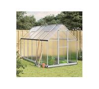 Tuinkas met basisframe 334x169x202 cm aluminium zilverkleurig3266329