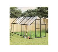 vidaXL Serre avec cadre de base anthracite 445x169x195 cm aluminium