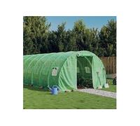 Vidaxl Serre Avec Cadre En Acier Vert 42 M² 14x3x2 M