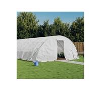 Vidaxl Serre Avec Cadre En Acier Blanc 70 M² 14x5x2,3 M
