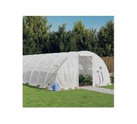 Vidaxl Serre Avec Cadre En Acier Blanc 72 M² 18x4x2 M
